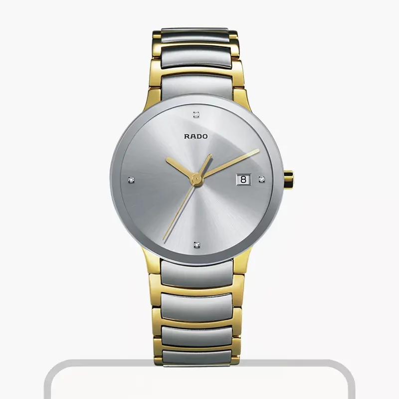 Rado Centrix Silver Dial Two-tone Fashion Men's Watch- R30931713